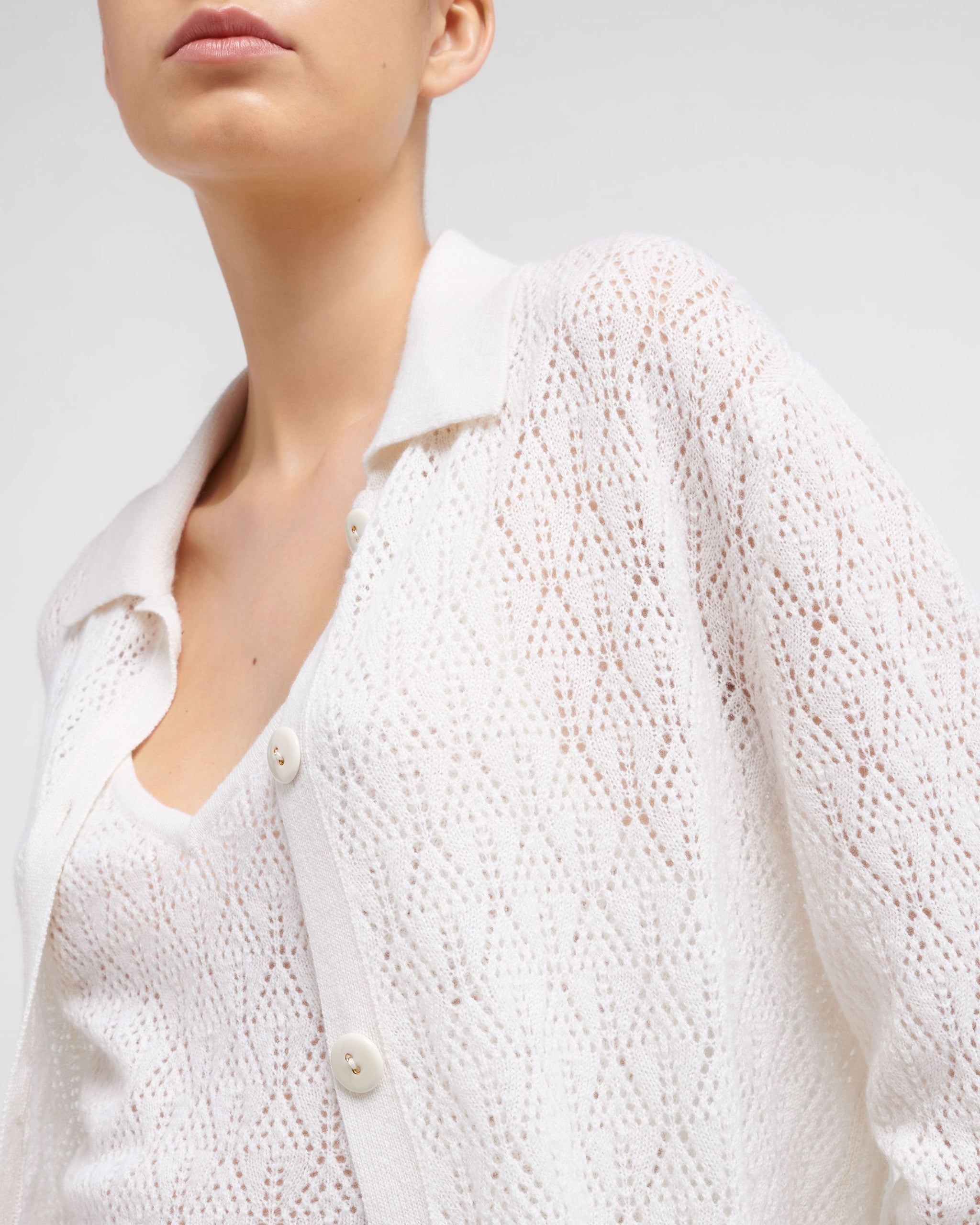 Shirt in cashmere lace | Barrie - Barrie