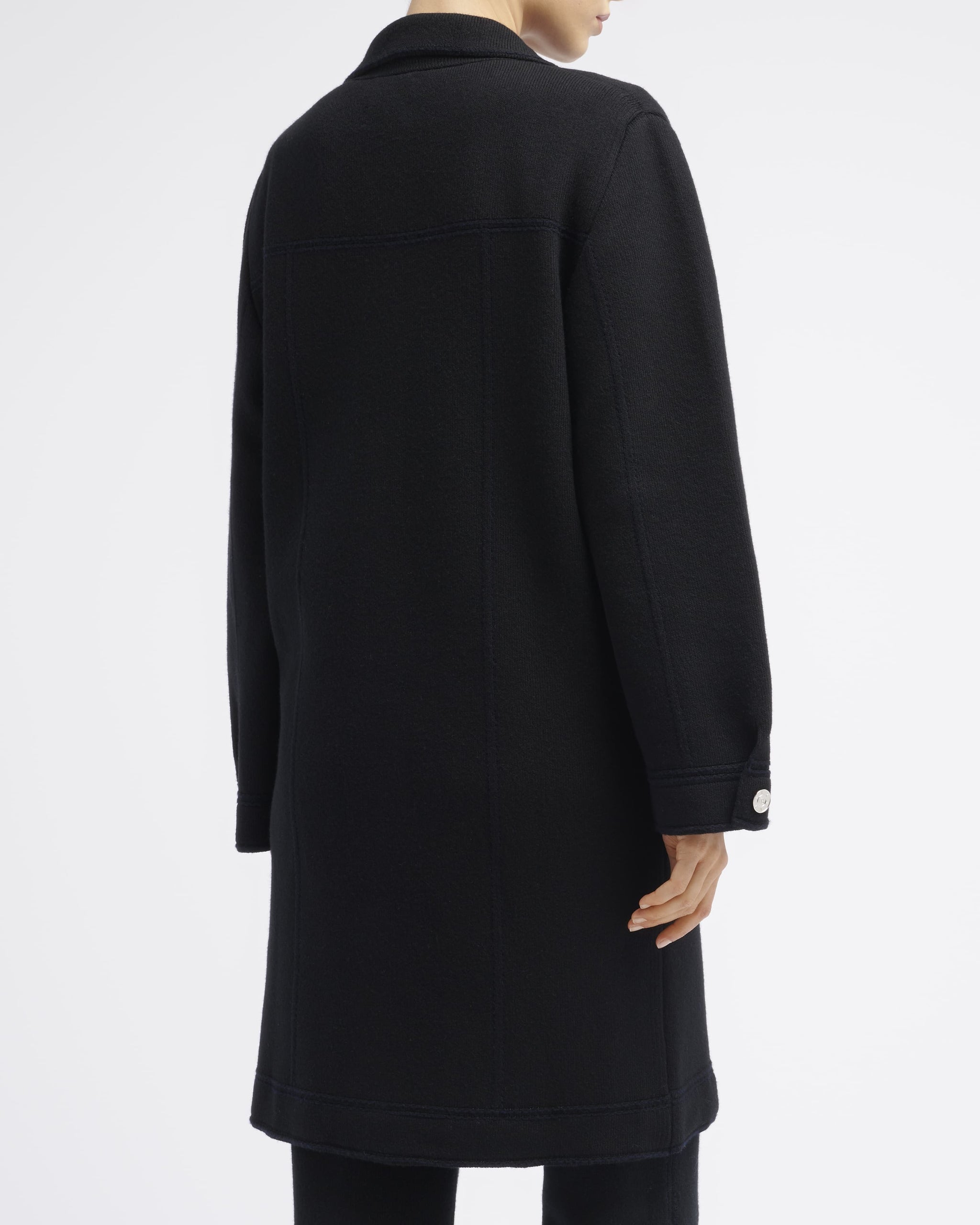 Veste longue denim en cachemire et coton | Barrie - Barrie