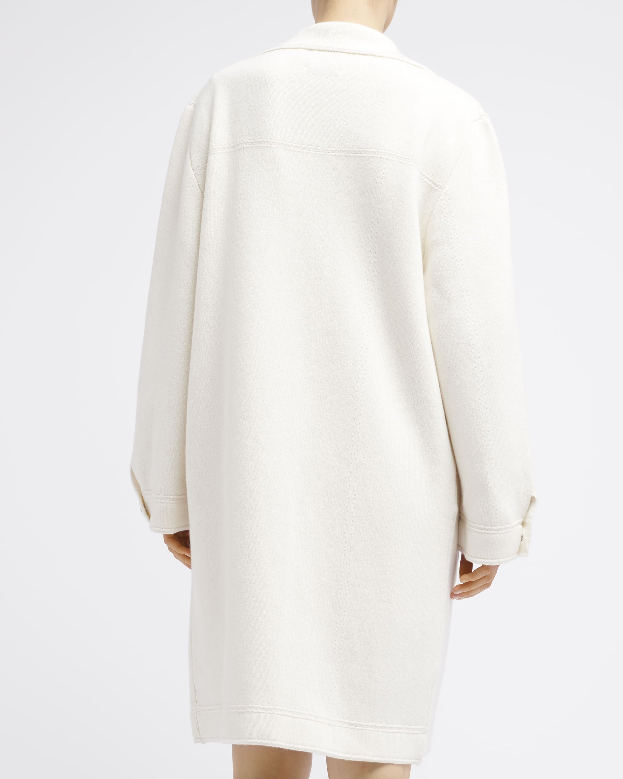 Veste longue denim en cachemire et coton | Barrie - Barrie