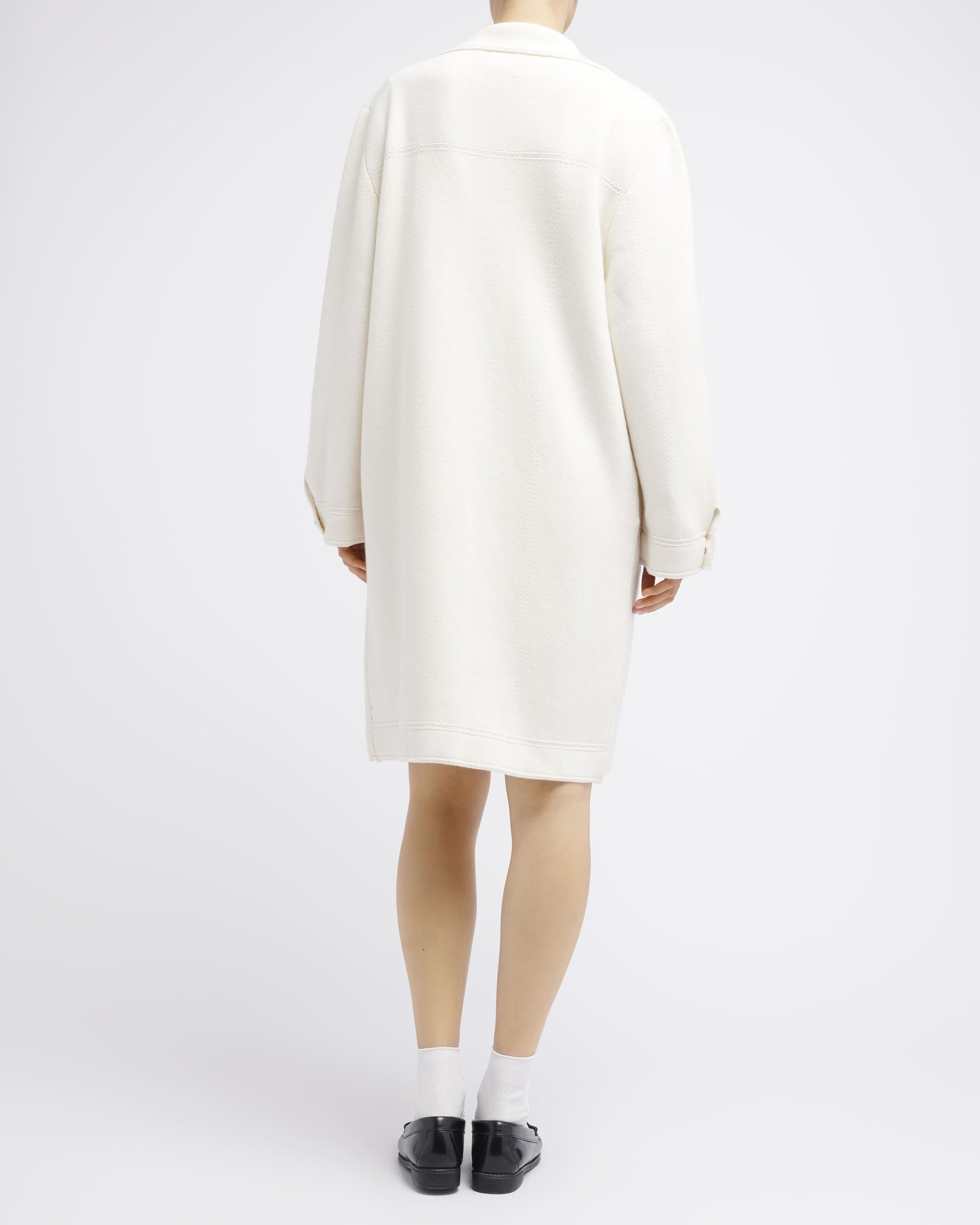 Veste longue denim en cachemire et coton | Barrie - Barrie