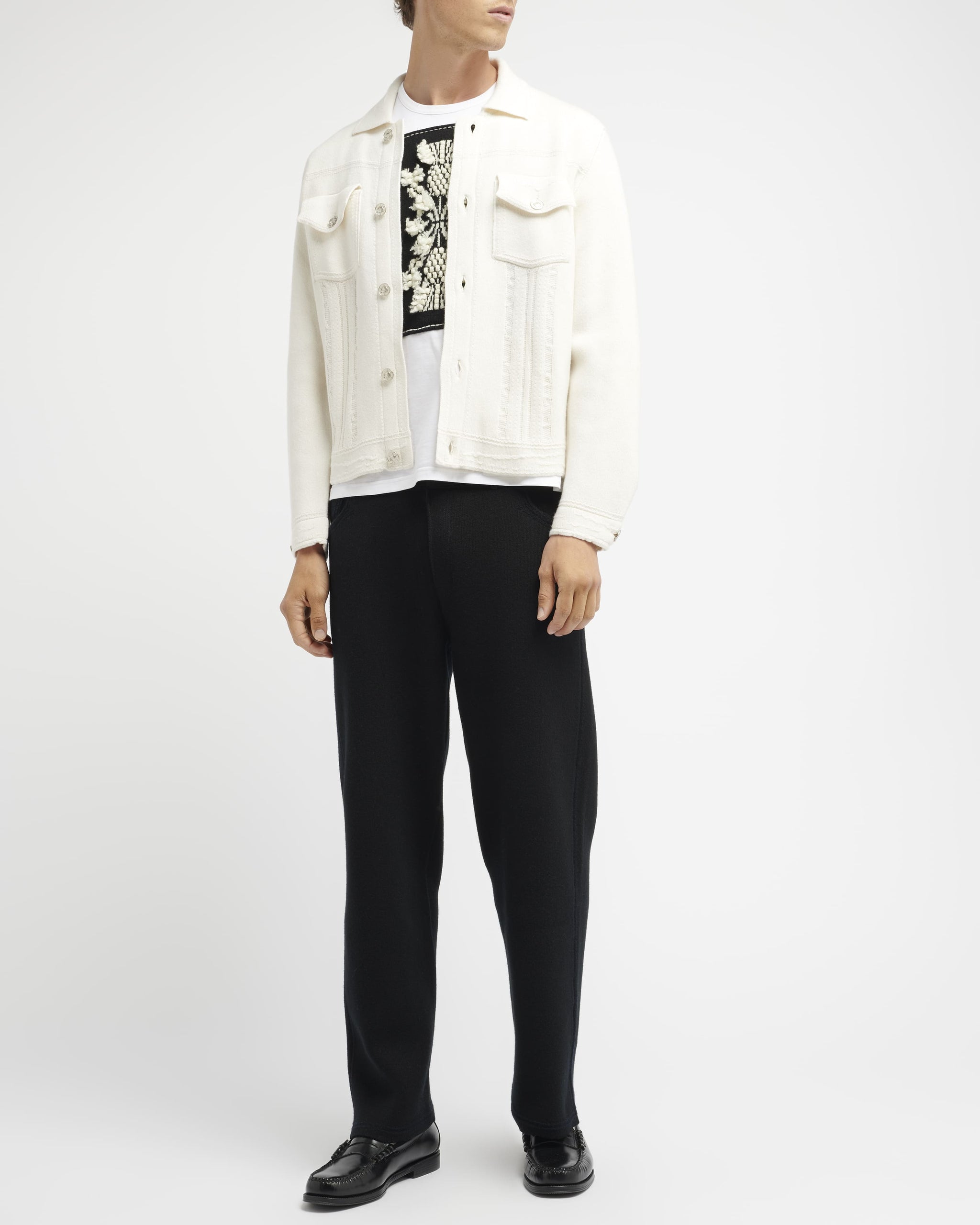 Denim cashmere and cotton jacket | Barrie - Barrie