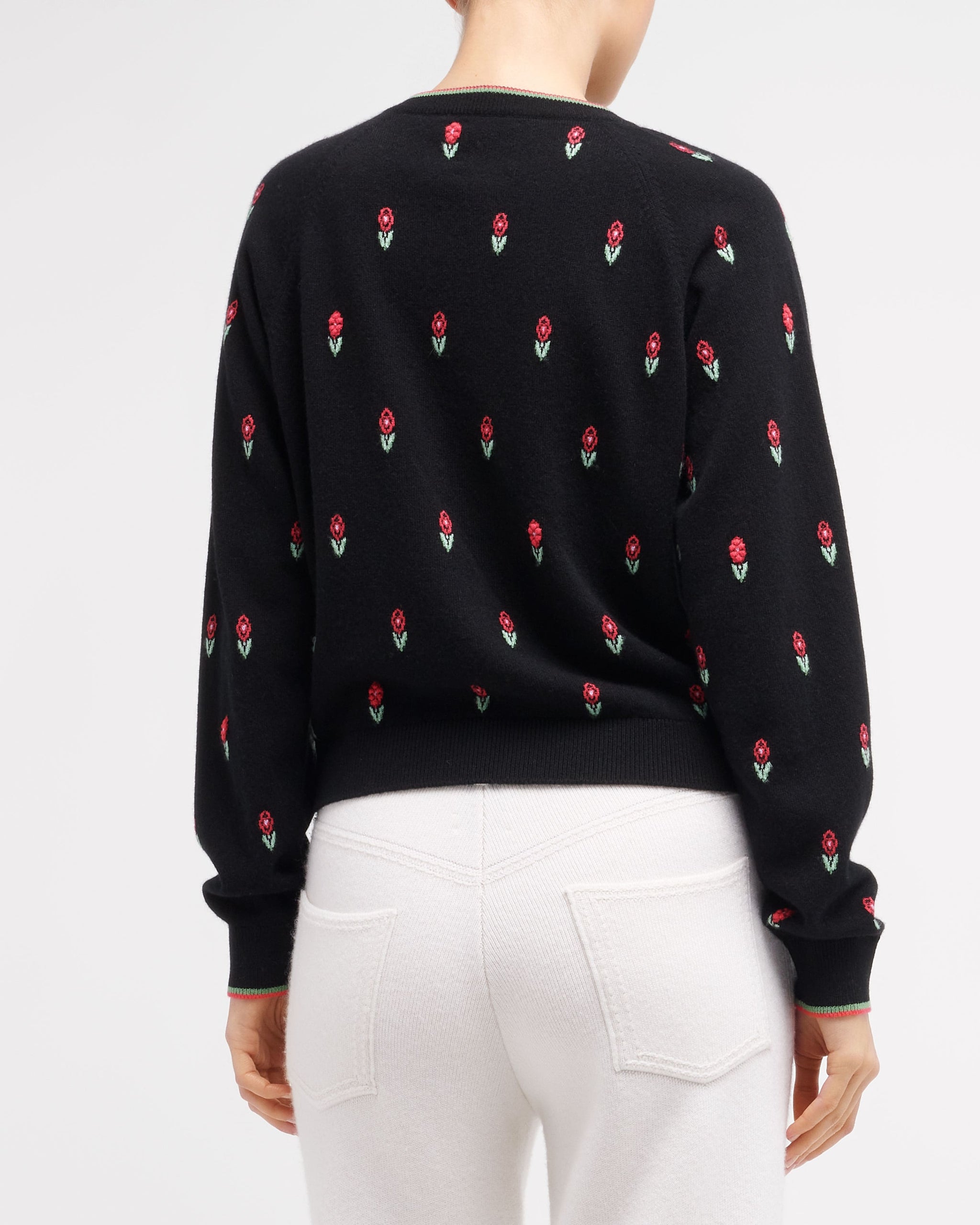 Denim cashmere and cotton boyfriend trousers | Barrie - Barrie