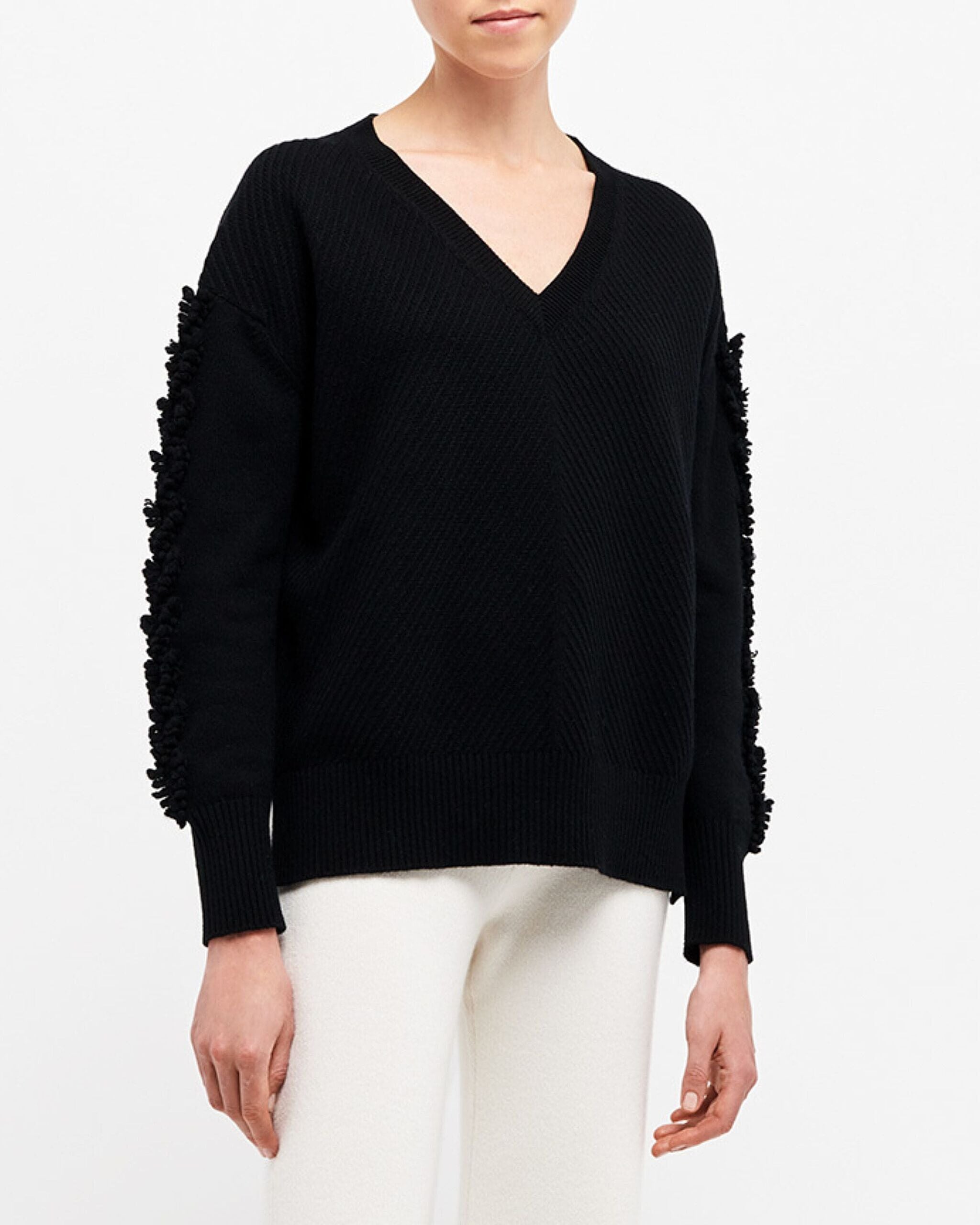 3D 디테일 캐시미어 V 넥 니트웨어 | Barrie - Barrie