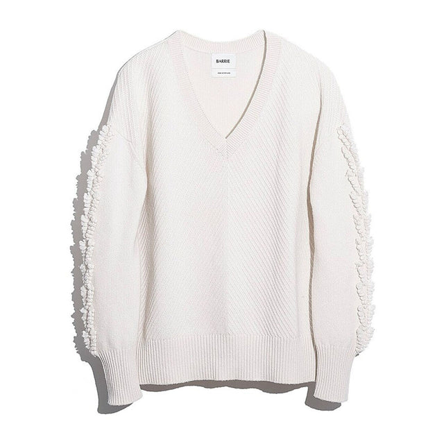 Pull col V détail 3D  en cachemire | Barrie - Barrie