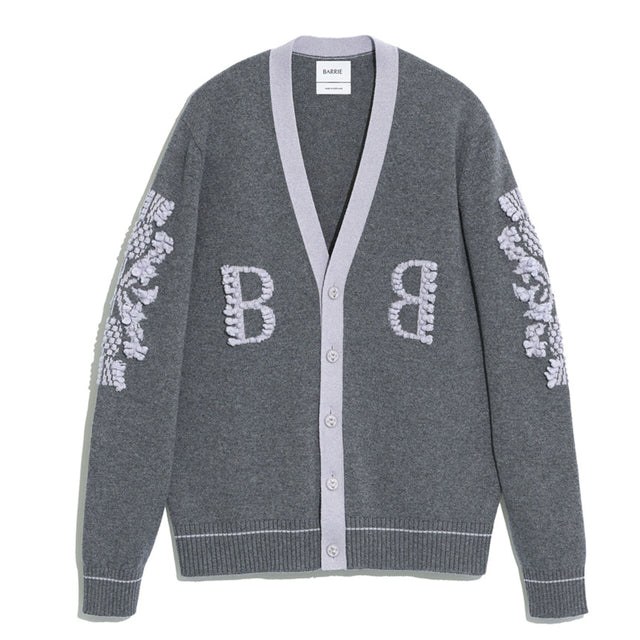 Cardigan col V logo B en cachemire | Barrie - Barrie