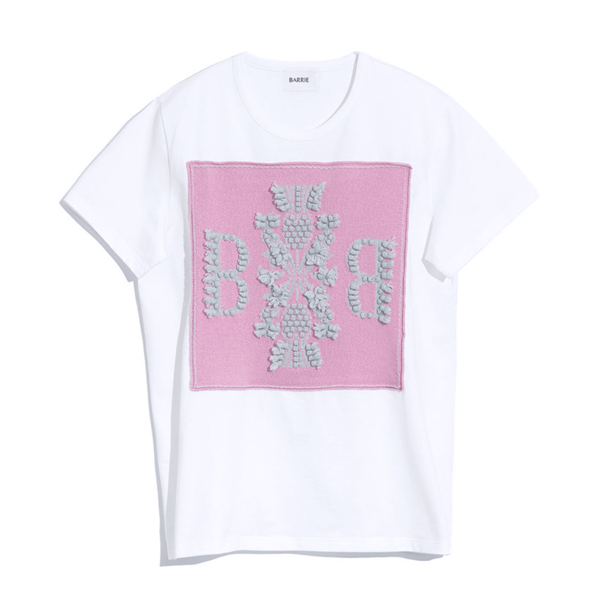T-Shirt avec patch logo B en cachemire | Barrie - Barrie