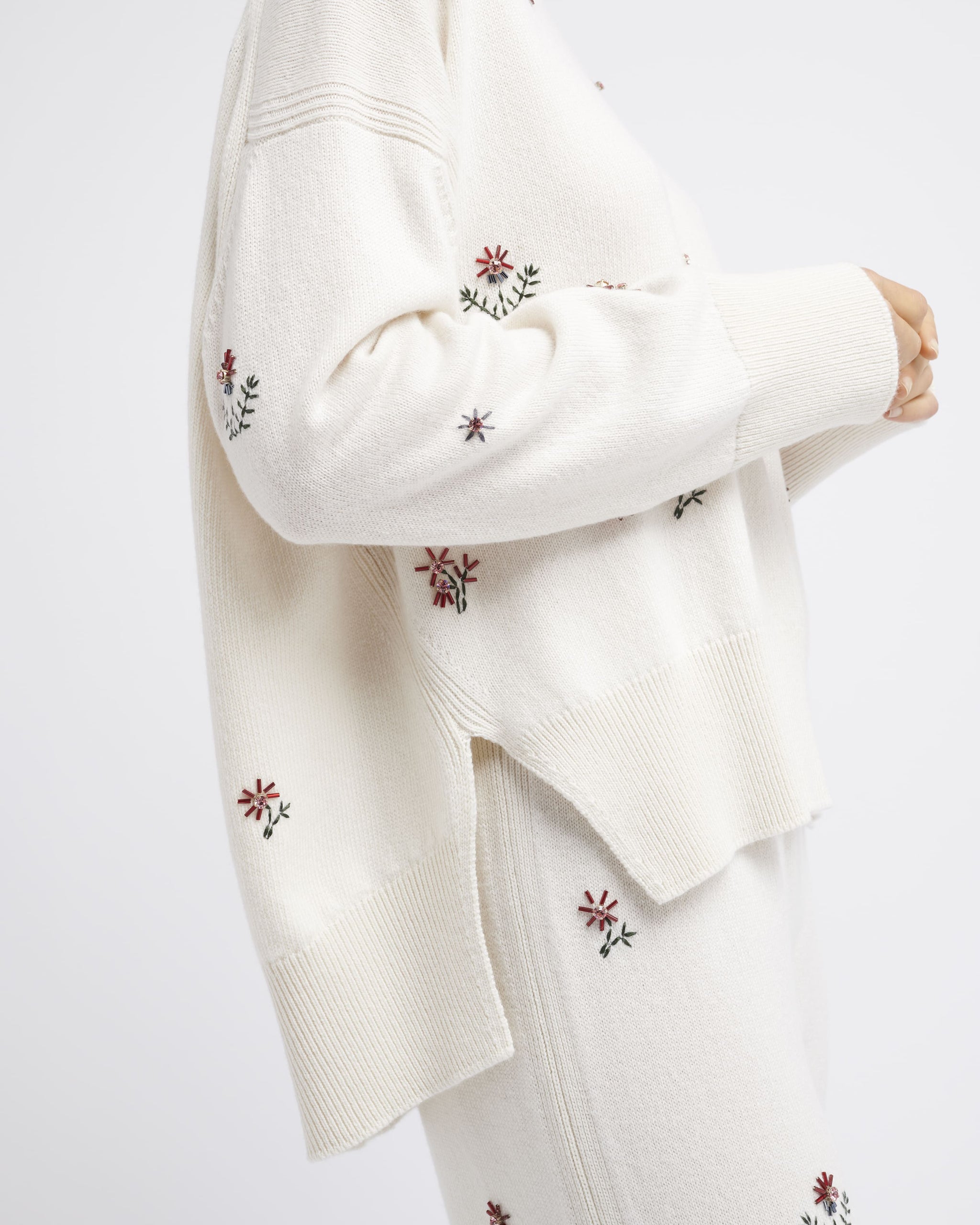 Pull iconique oversize en cachemire brodé | Barrie - Barrie