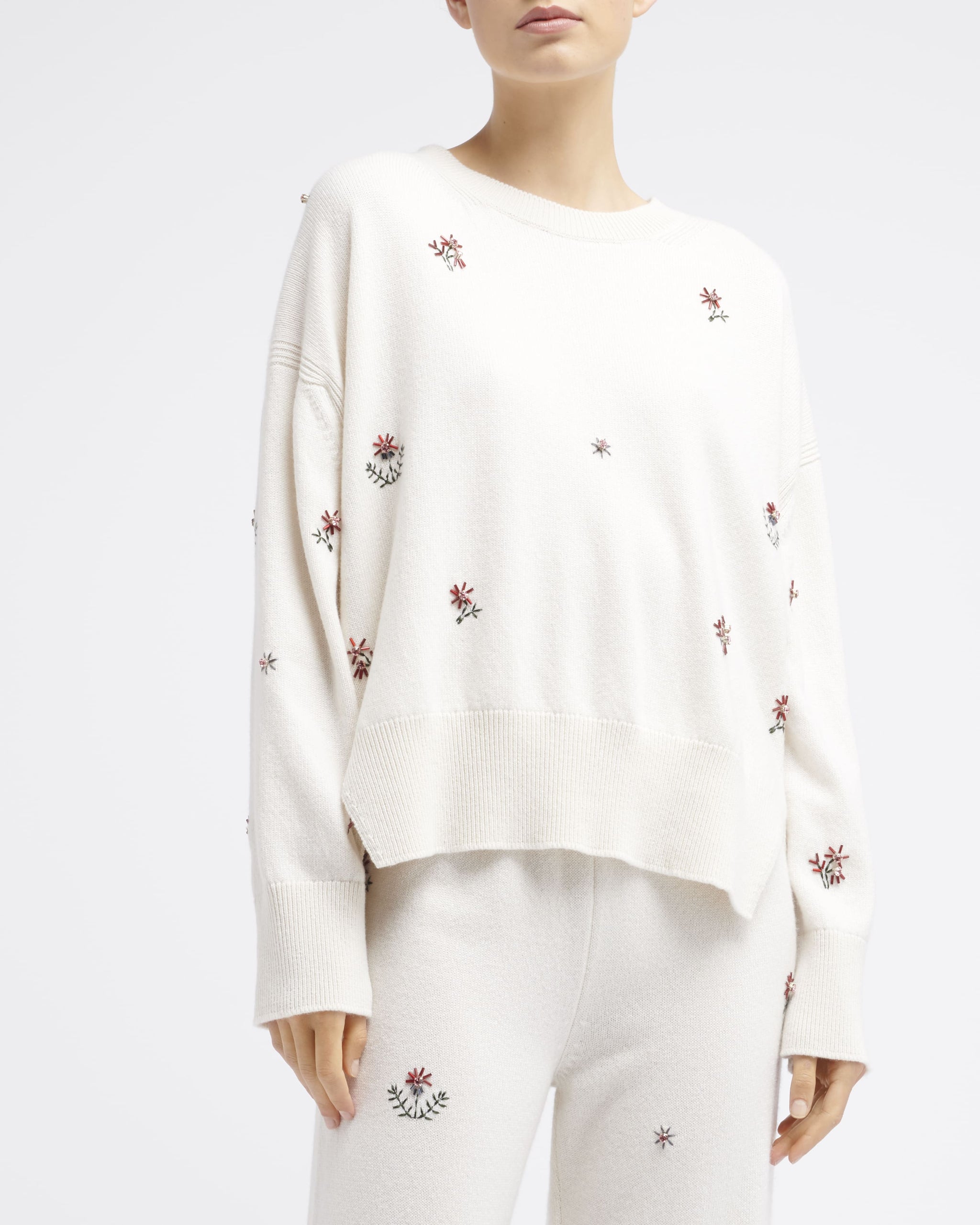 Pull iconique oversize en cachemire brodé | Barrie - Barrie