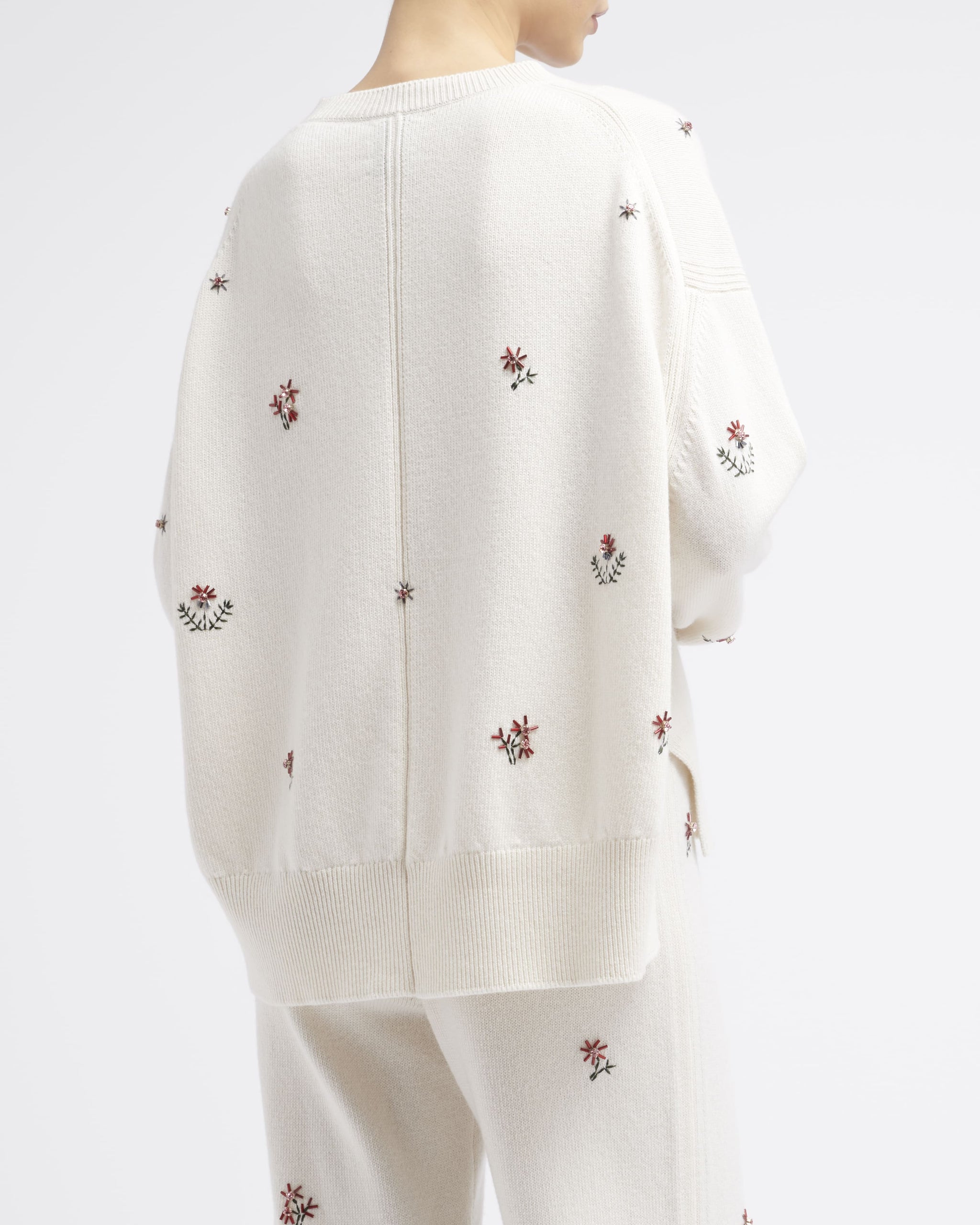 Pull iconique oversize en cachemire brodé | Barrie - Barrie