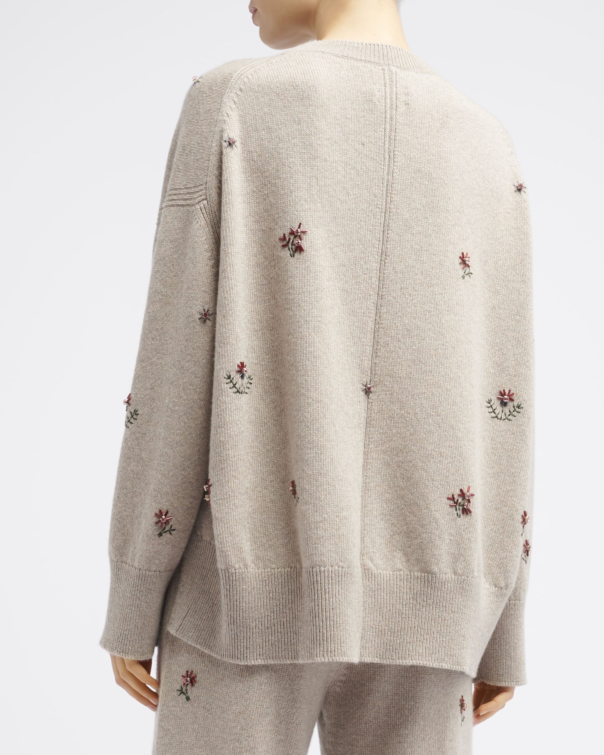 Pull iconique oversize en cachemire brodé | Barrie - Barrie