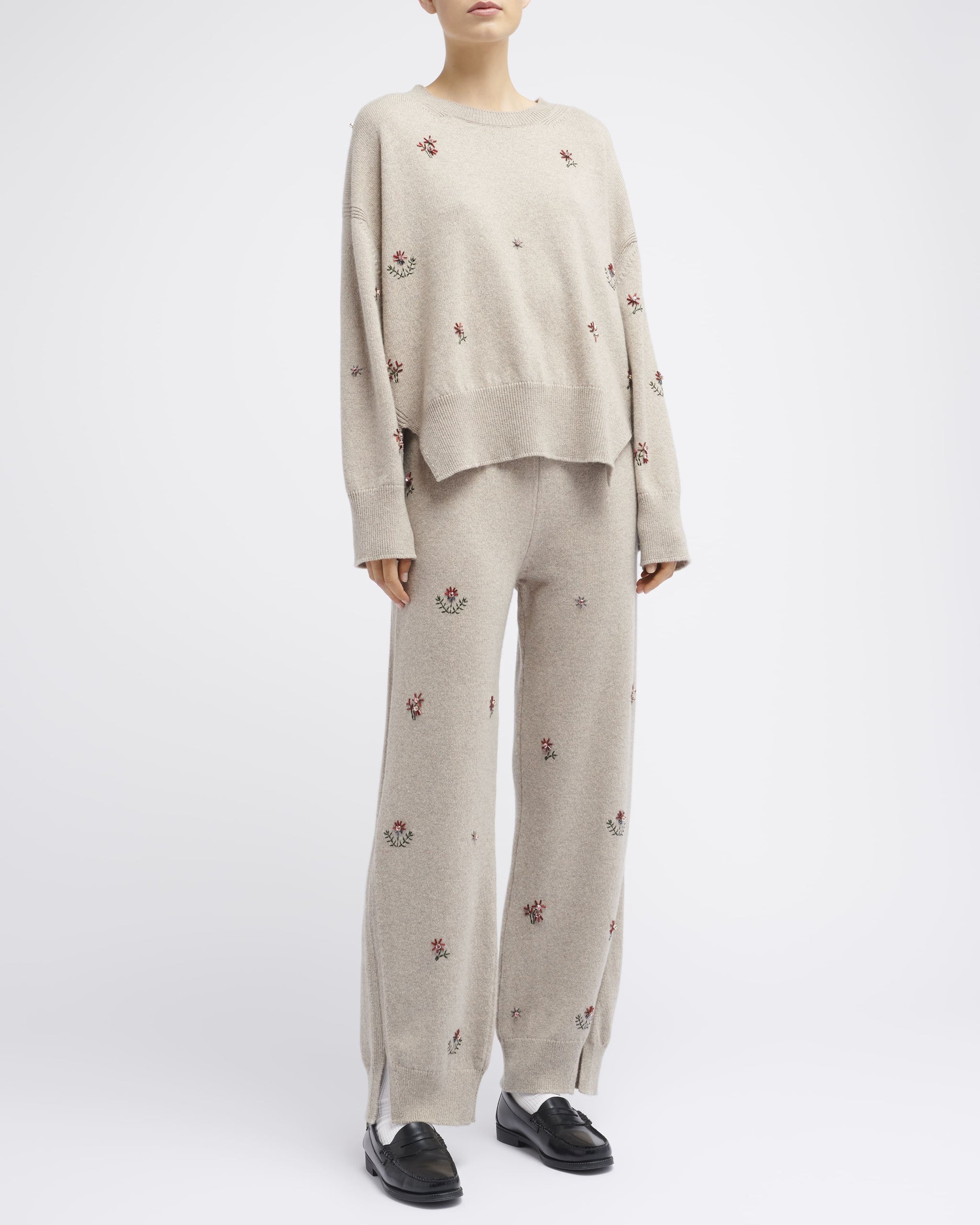 Pull iconique oversize en cachemire brodé | Barrie - Barrie