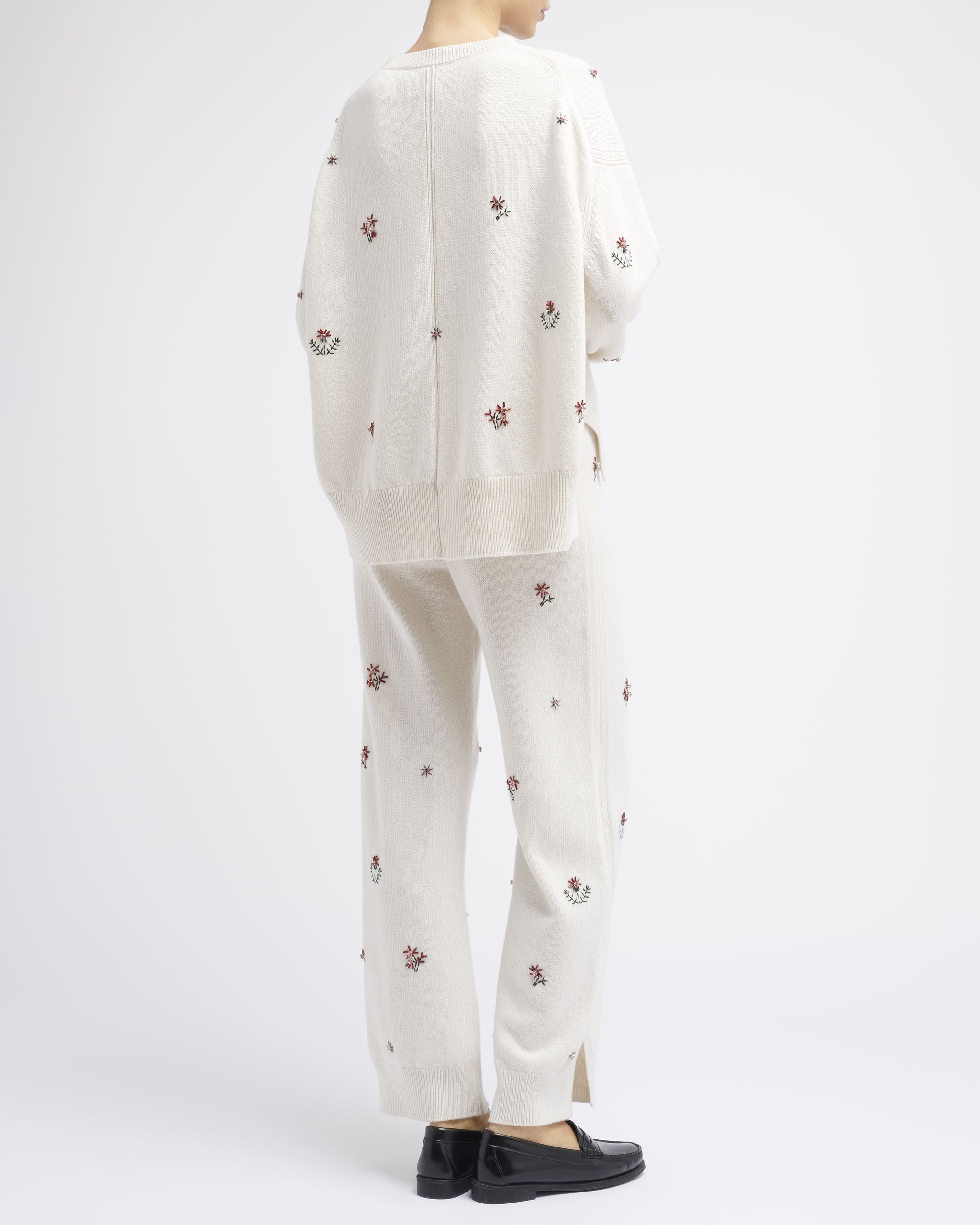 Pantalon iconique en cachemire brodé | Barrie - Barrie