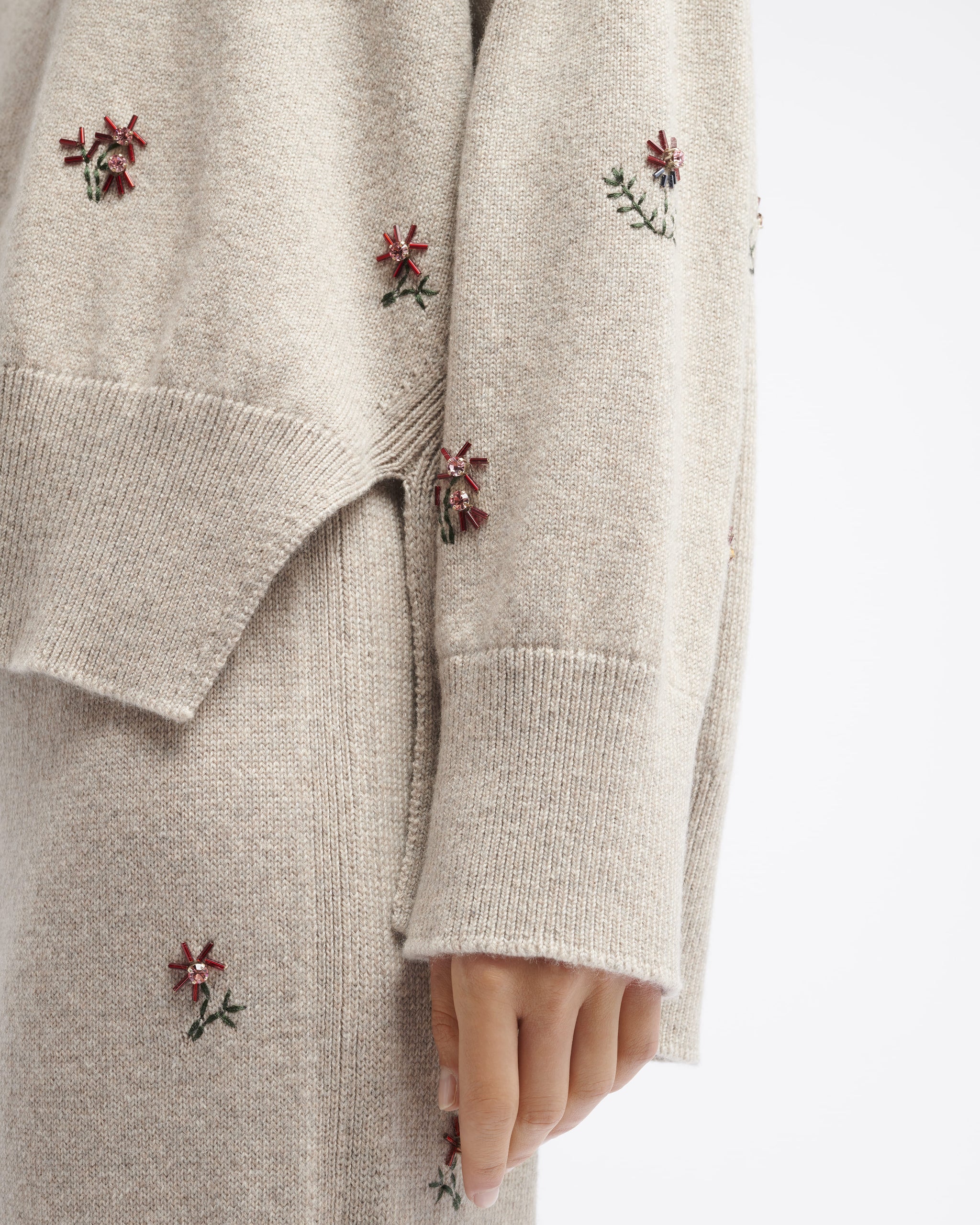 Iconic embroidered trousers in cashmere | Barrie - Barrie