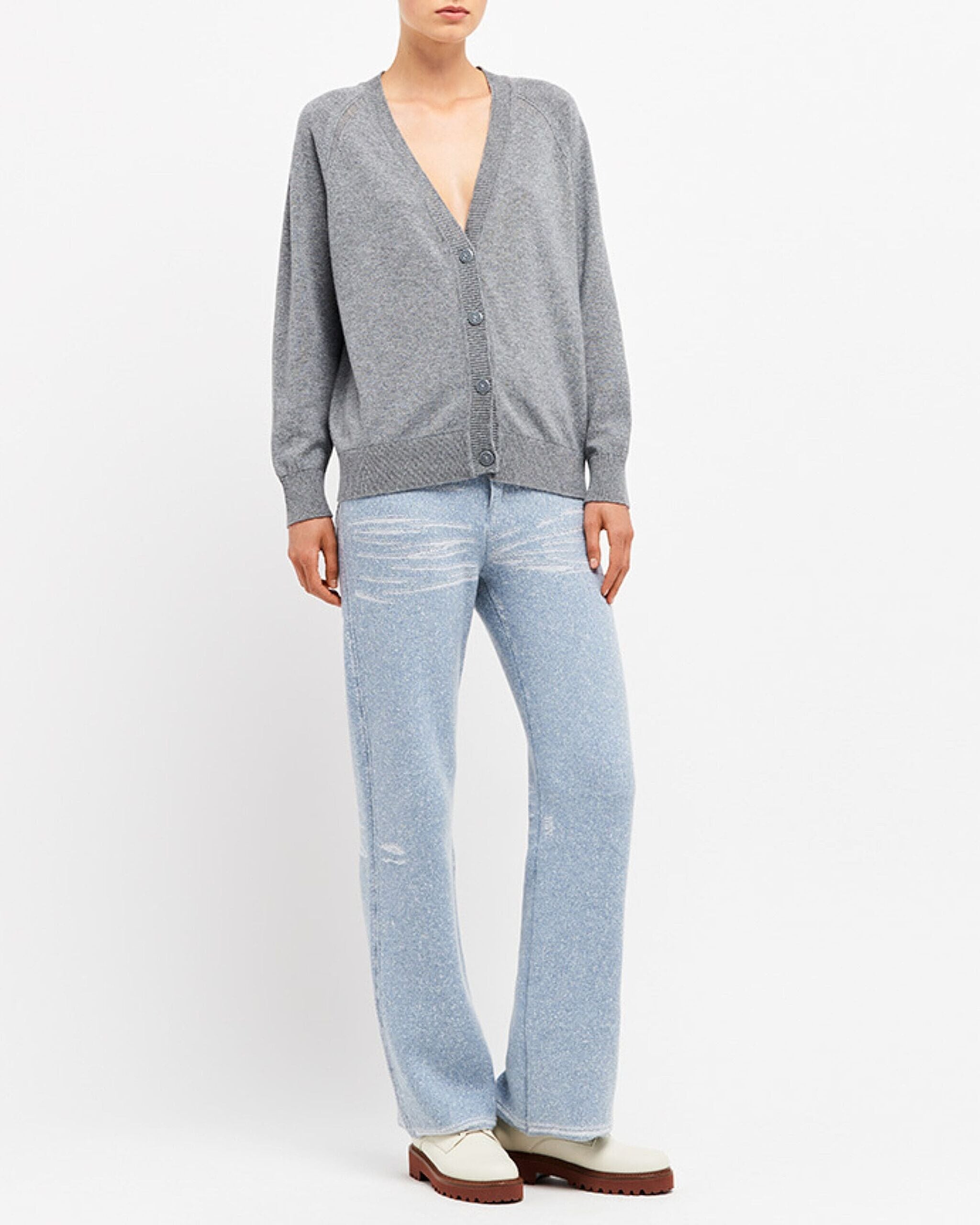 V-neck cashmere cardigan | Barrie - Barrie