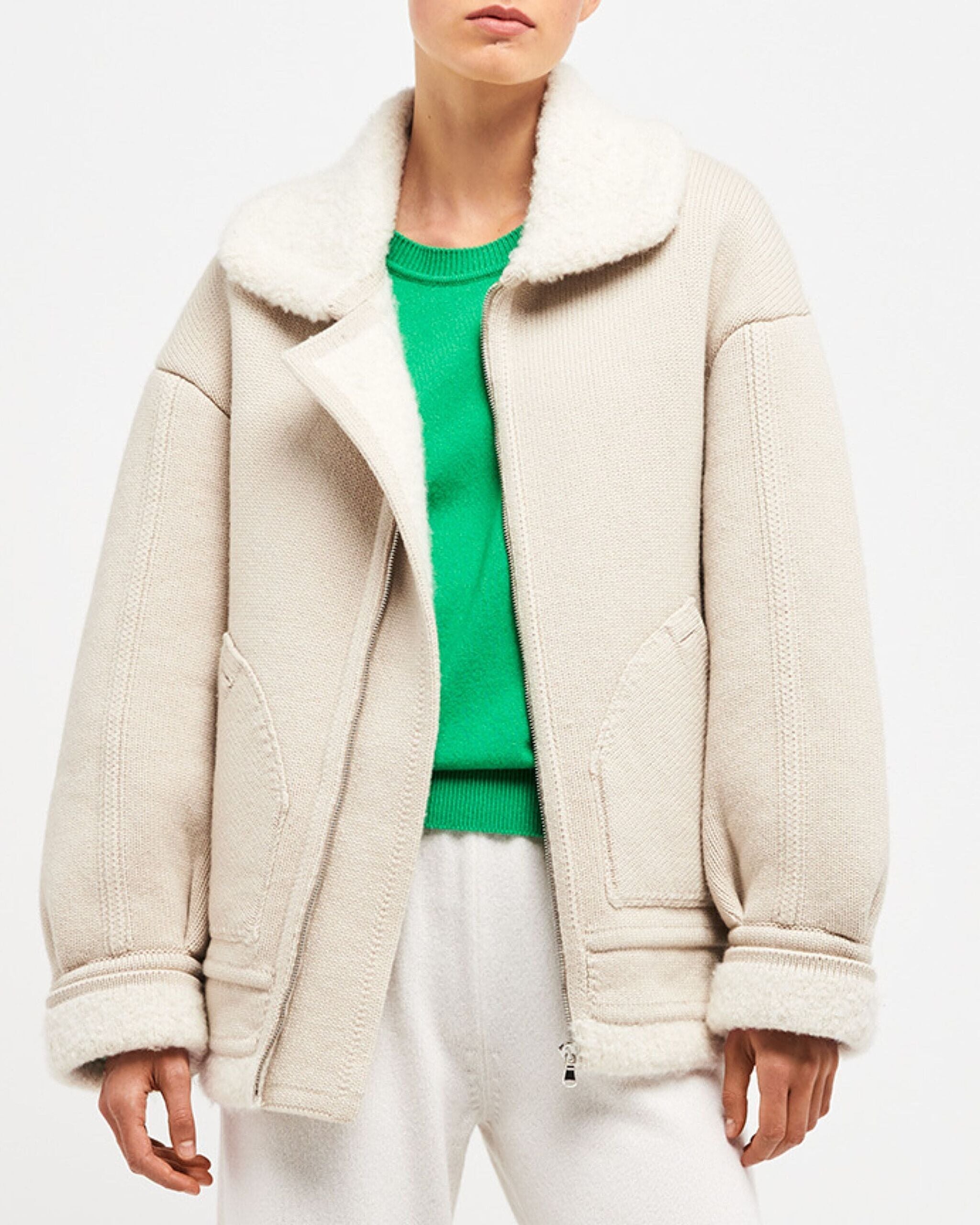 Cashmere and alpaca bomber jacket | Barrie - Barrie