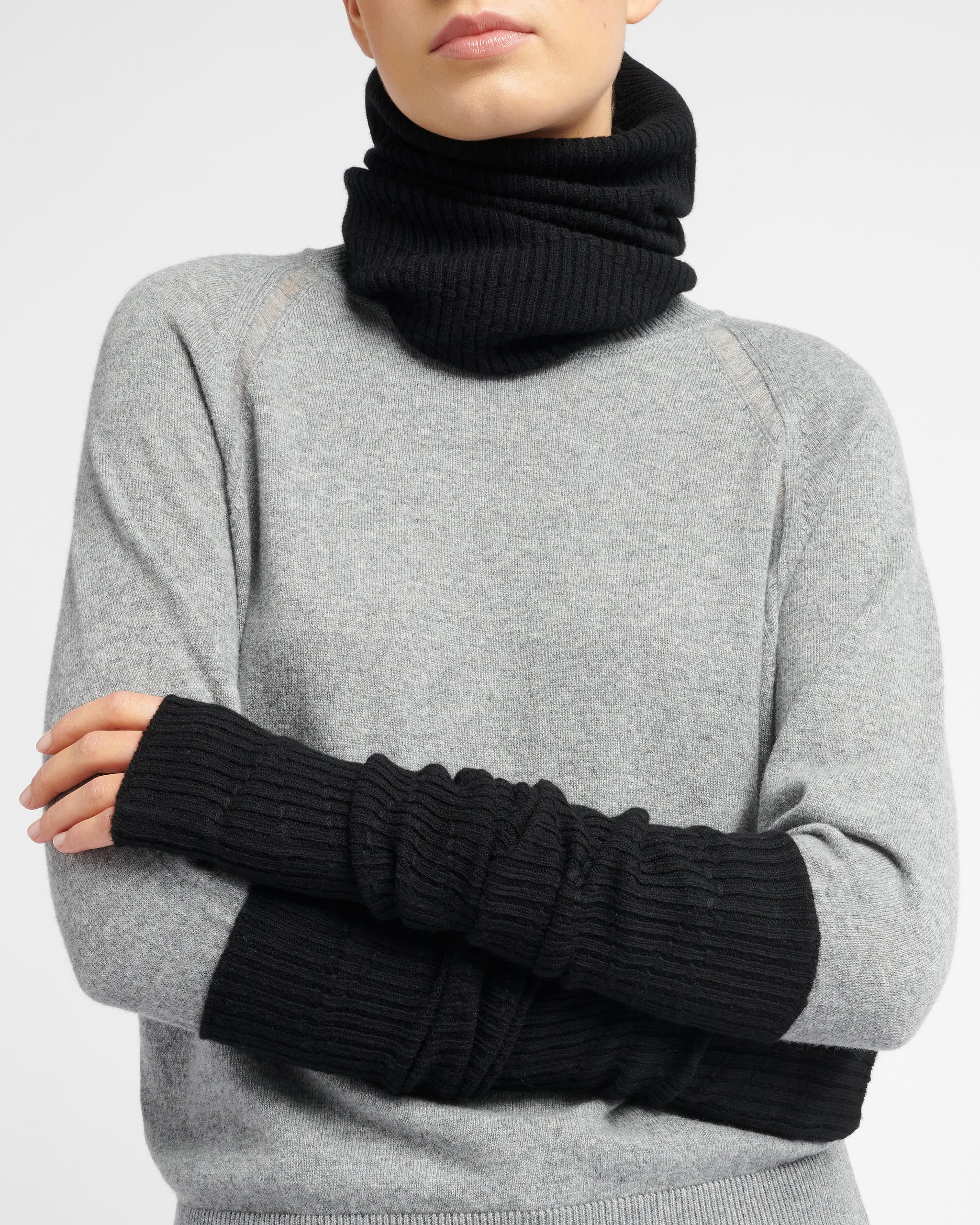 Long cashmere fingerless gloves | Barrie - Barrie