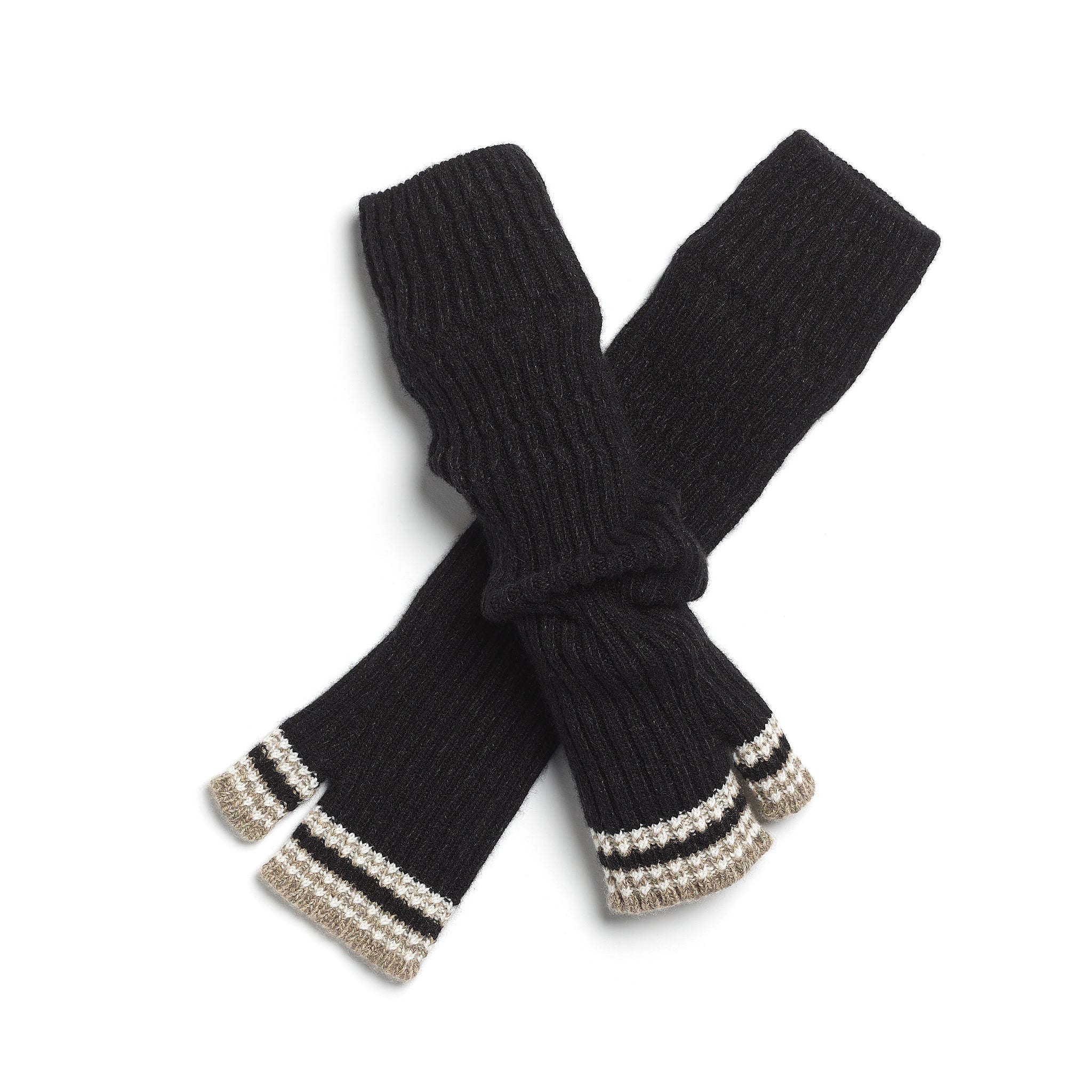 Fingerless gloves in flecked cashmere | Barrie - Barrie