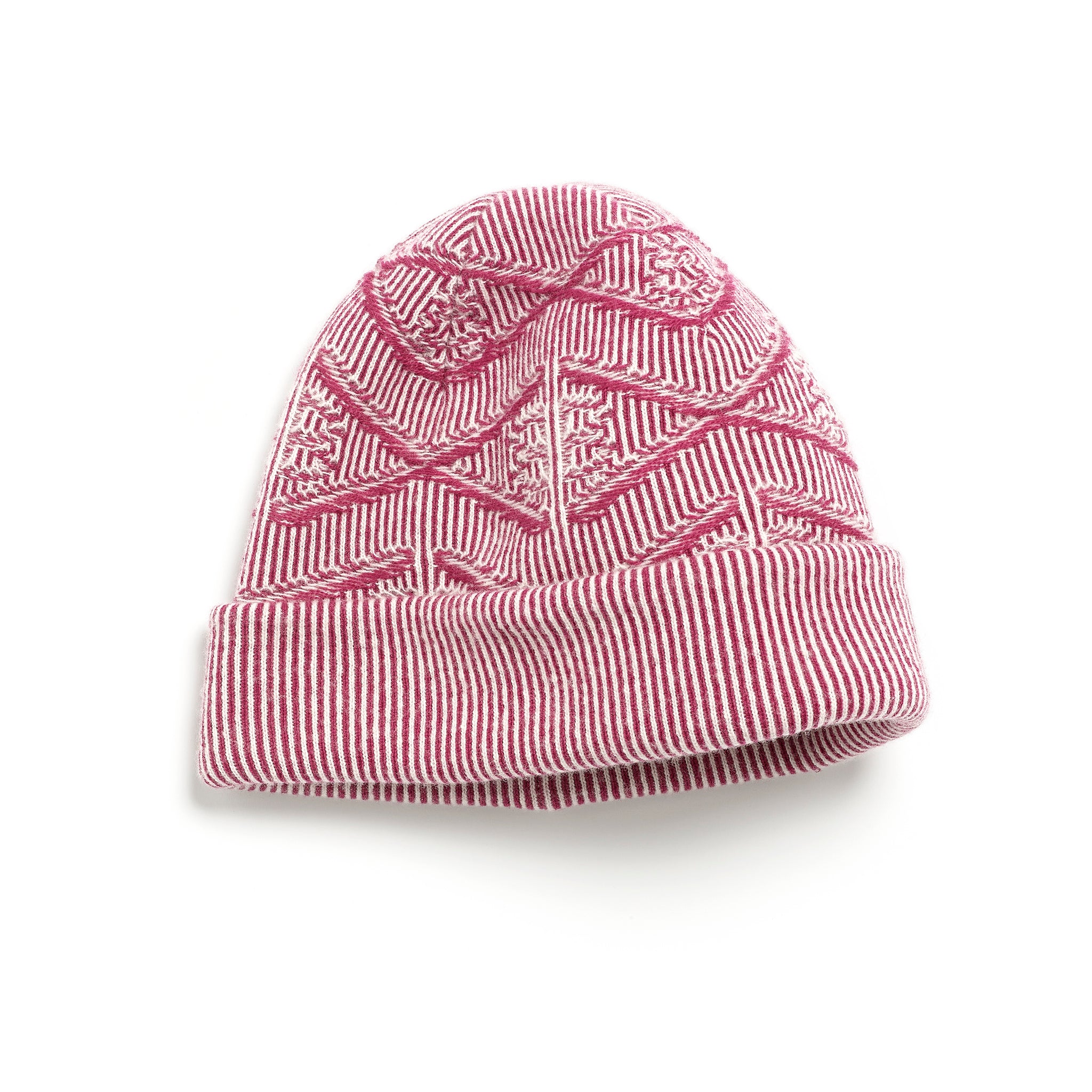 Beanie hat in cashmere with a monogram motif | Barrie - Barrie