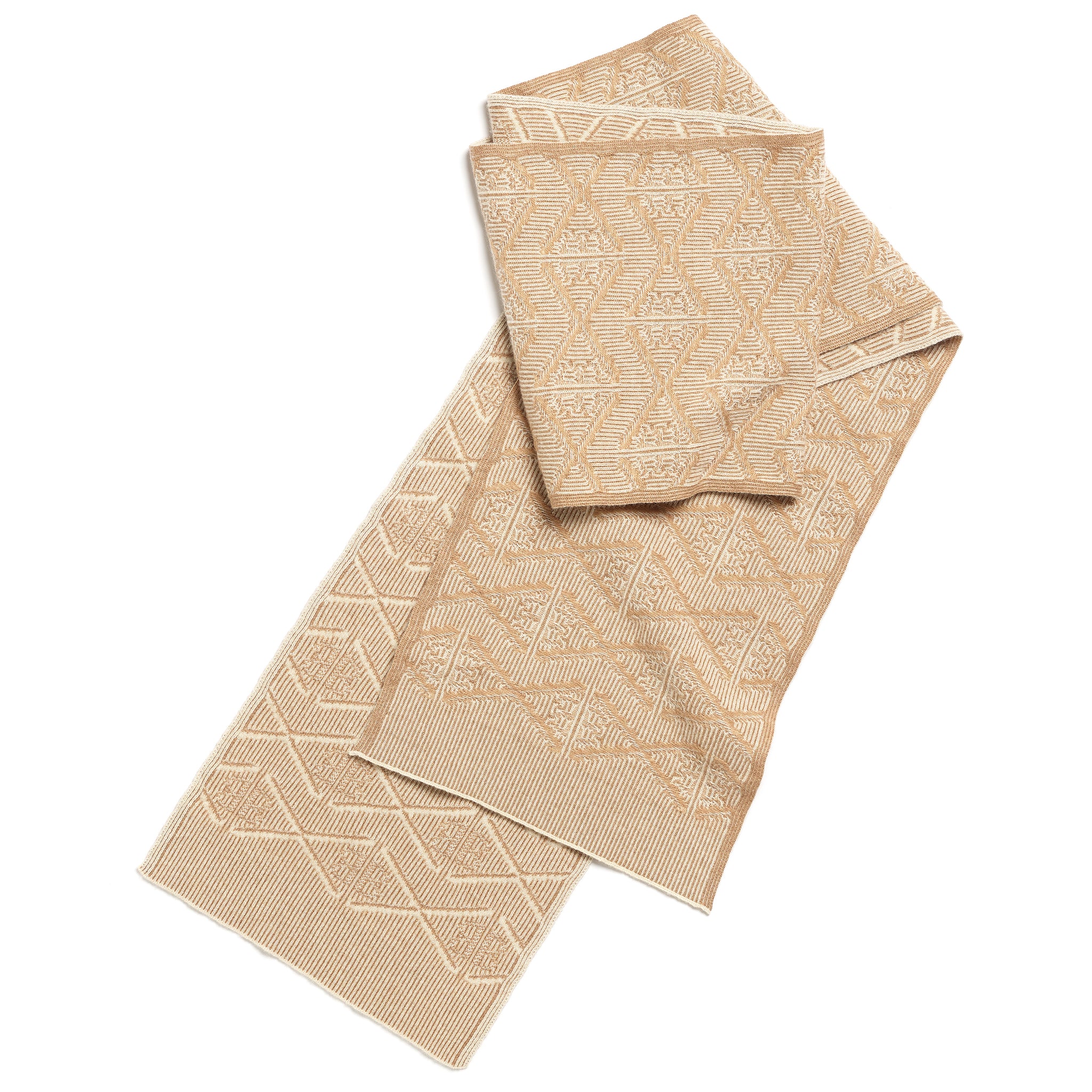 Scarf in cashmere with a monogram motif | Barrie - Barrie