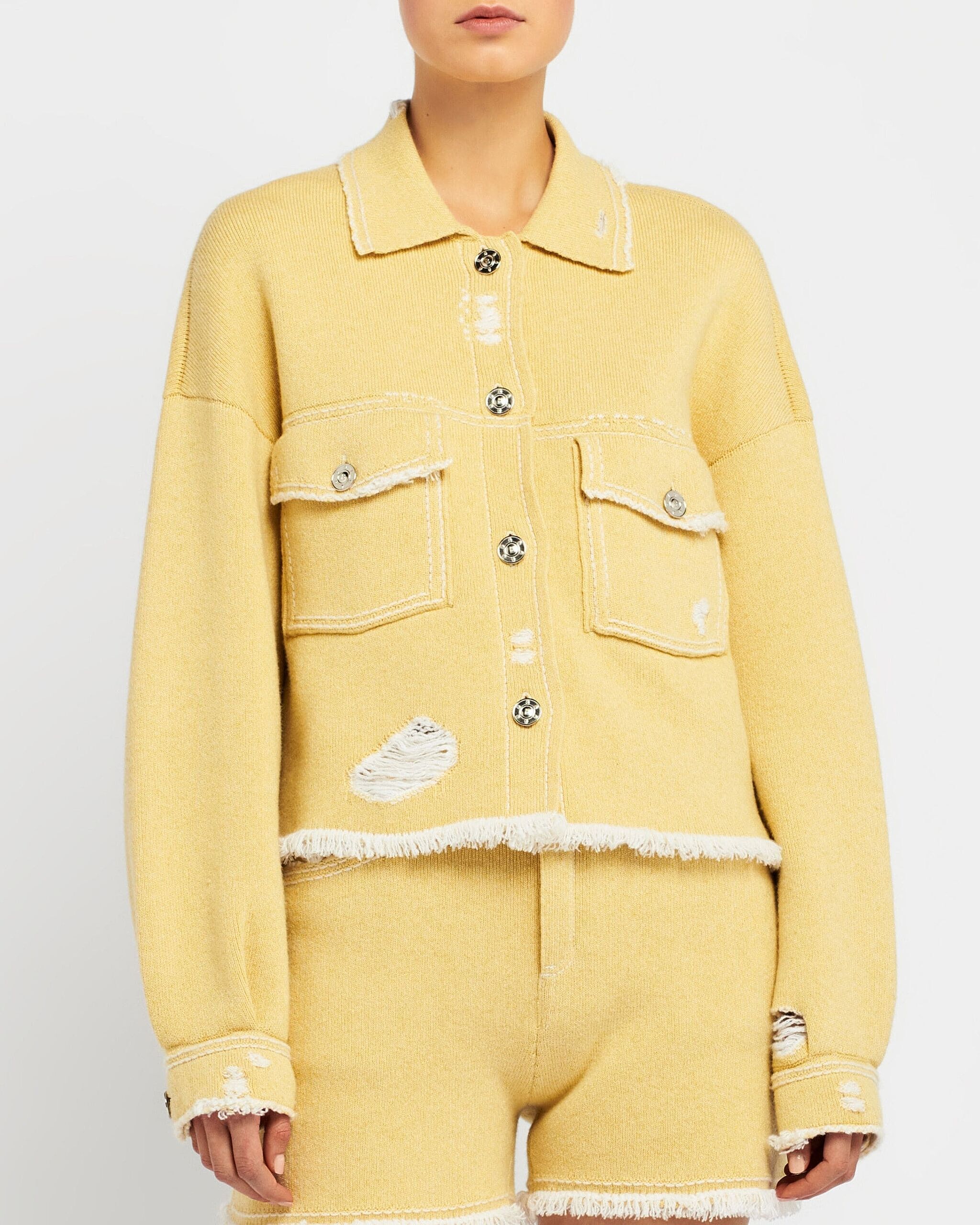 프린지 디테일 데님 쇼츠 | Barrie - Barrie