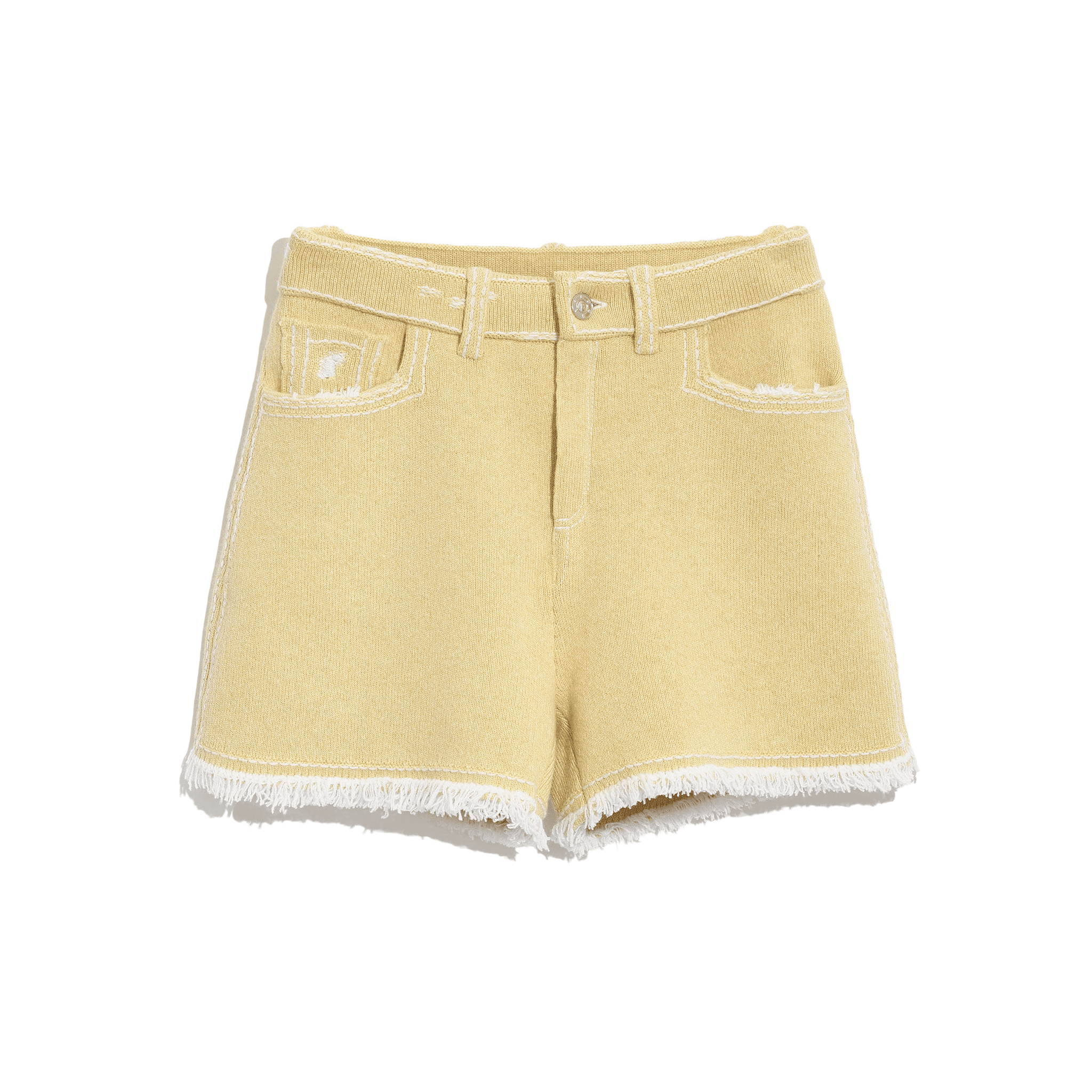 ★Binary01★new★ Lakne Flower Cargo Bermudua Pants Linen-blend bermuda shorts with large pockets light beige
