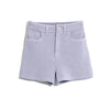 barrie Short Denim en cachemire et coton