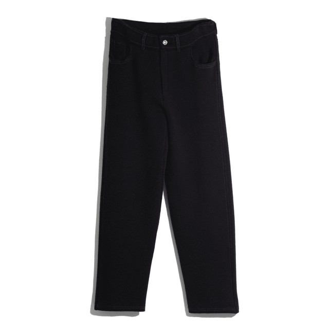 Pantalon Denim boyfriend en cachemire et coton | Barrie - Barrie