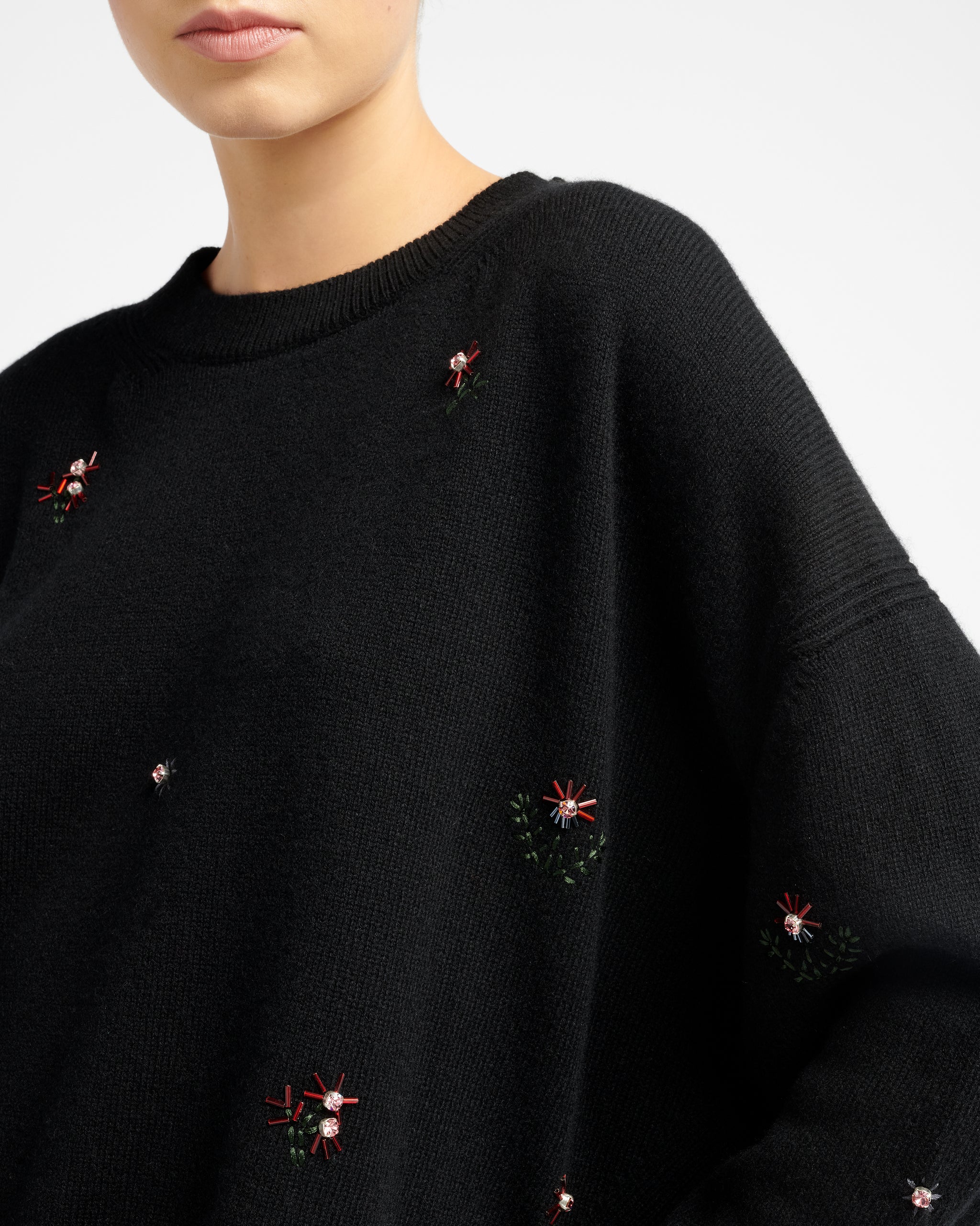 Pull iconique oversize en cachemire brodé | Barrie - Barrie