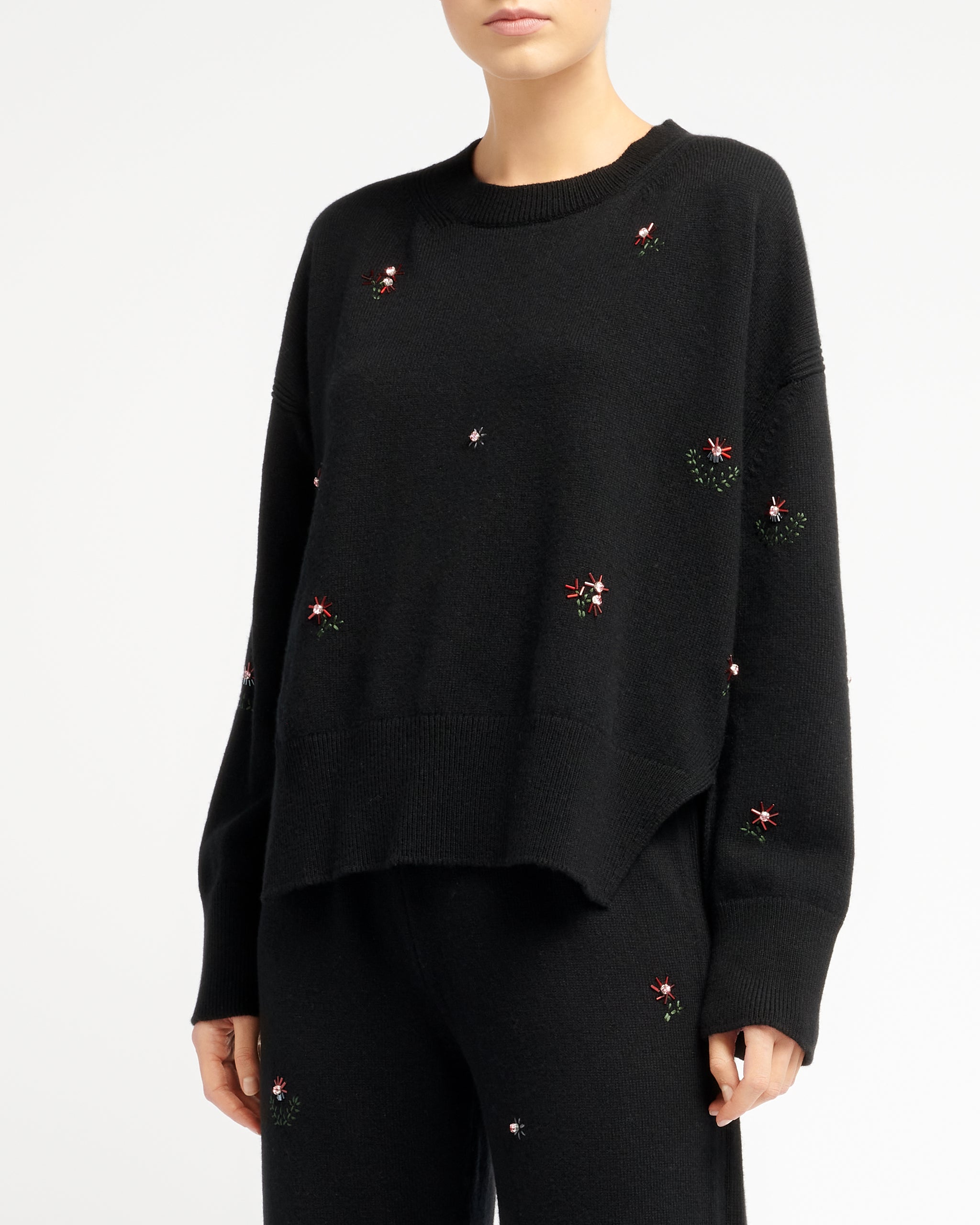 Pull iconique oversize en cachemire brodé | Barrie - Barrie