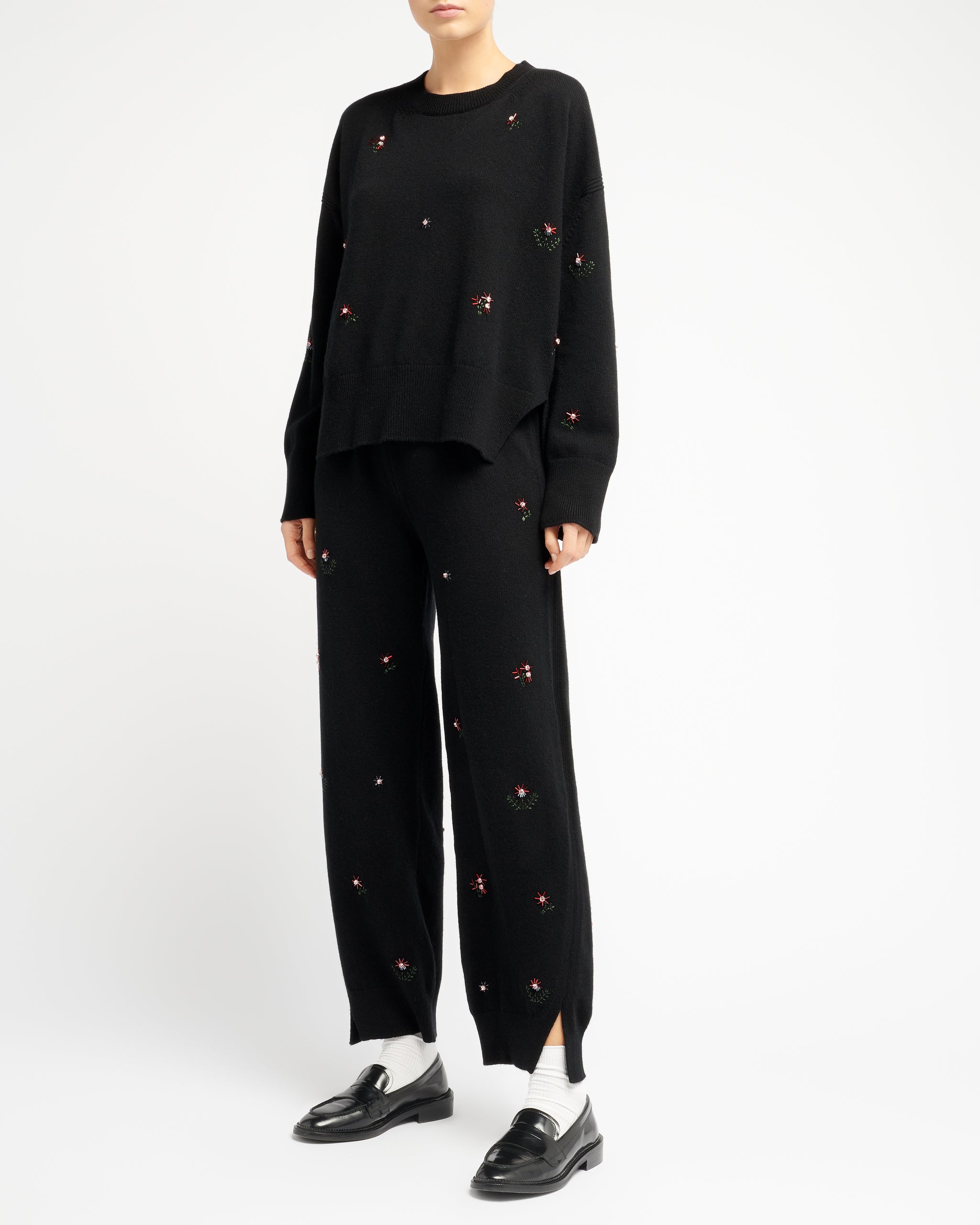 Pull iconique oversize en cachemire brodé | Barrie - Barrie