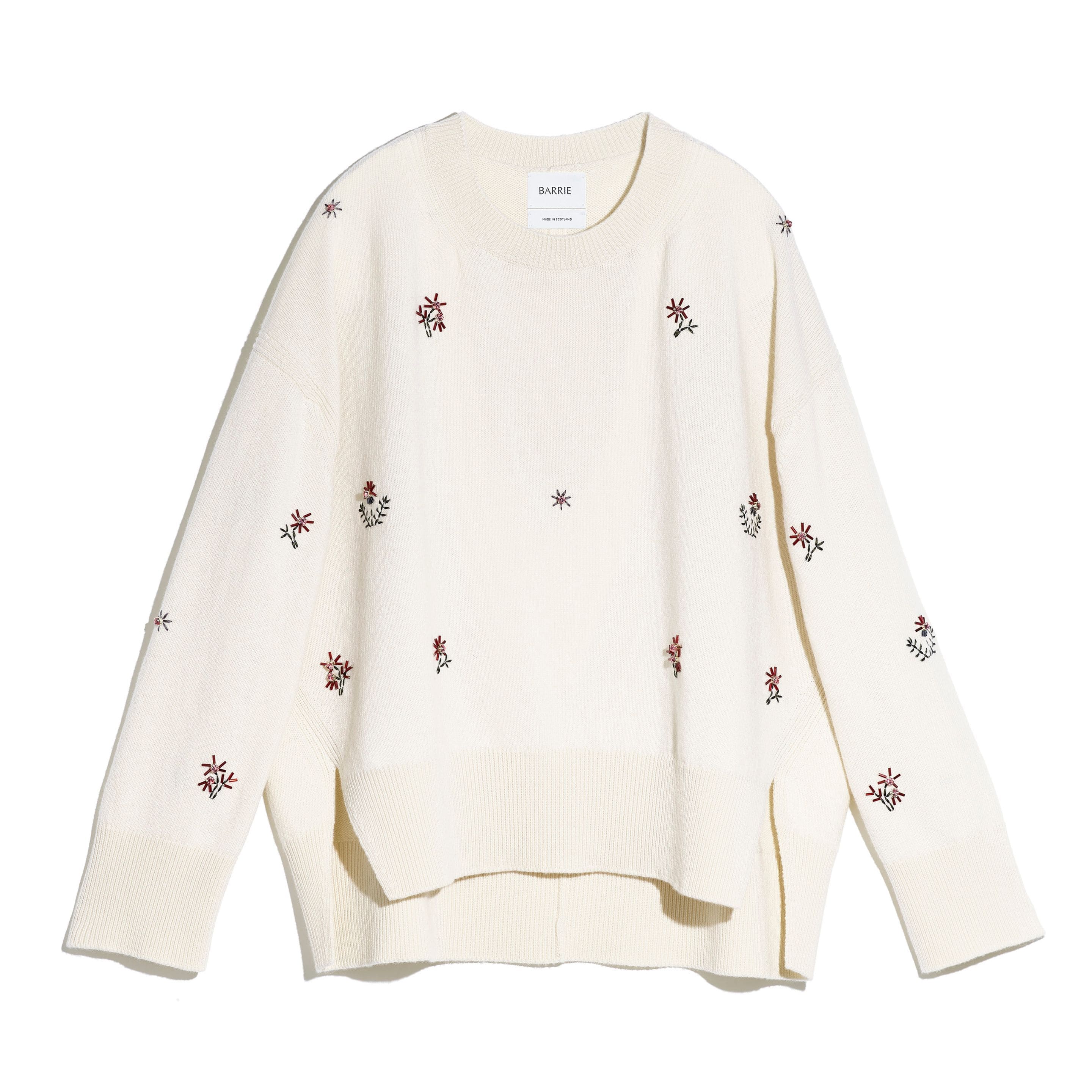 Pull iconique oversize en cachemire brodé